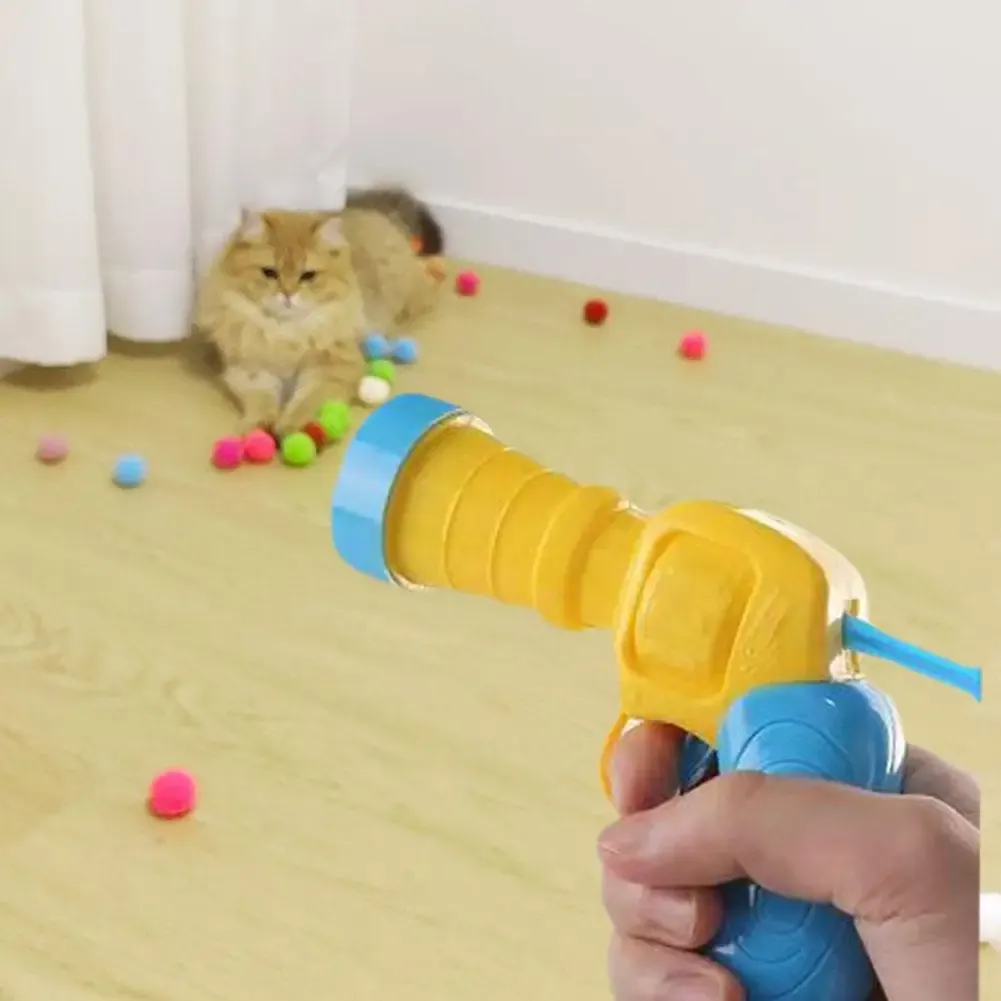 Lance-balles interactif pour chat, mise en scène