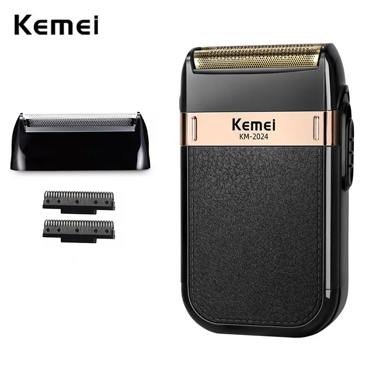 Tête de rechange originale Kemei KM-2024 pour rasoir, avec grille de protection en maille supplémentaire, modèle 2024