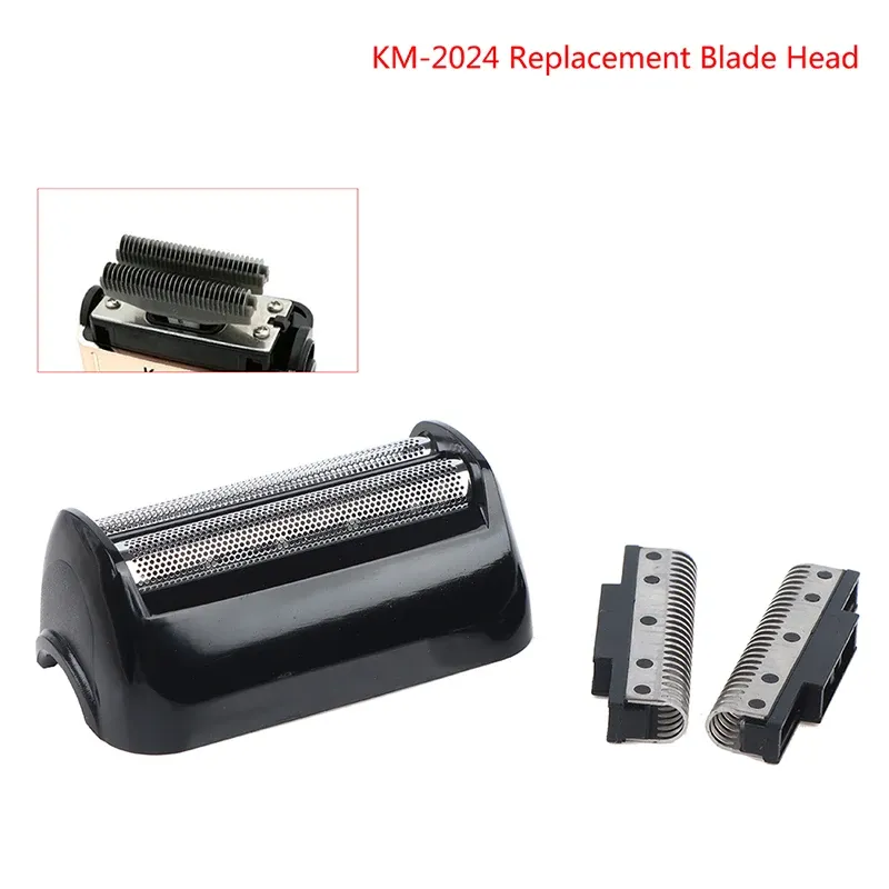 Tête de rechange originale Kemei KM-2024 pour rasoir, avec grille de protection en maille supplémentaire, modèle 2024 2