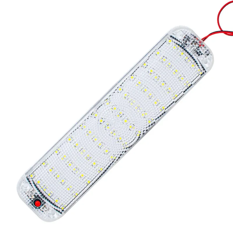 Barre lumineuse LED intérieure 72 LED avec interrupteur, Hurhome, éclairage de toit pour voiture, camping-car, bus et bateau, 12V-80V 7