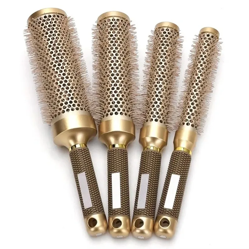 Peigne à cheveux bouclés en 5 tailles, brosse à rouleaux extra longue de 35 cm résistante à la chaleur, outil de coiffage professionnel pour salon, pour un brushing et du volume - Image 1