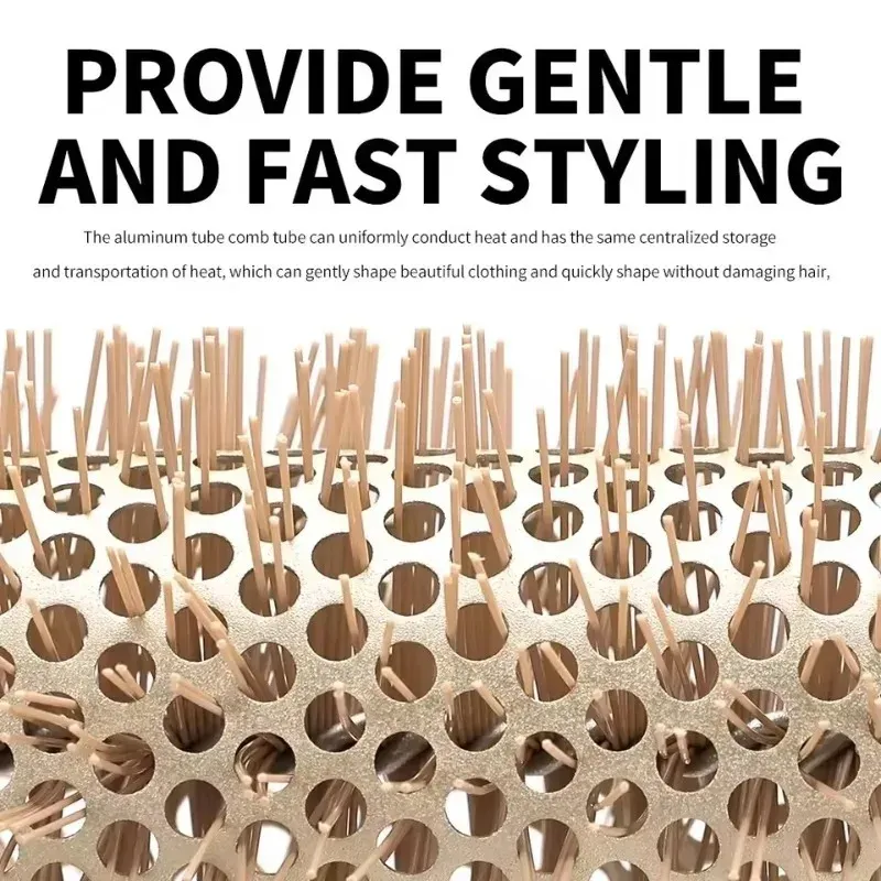 Peigne à cheveux bouclés en 5 tailles, brosse à rouleaux extra longue de 35 cm résistante à la chaleur, outil de coiffage professionnel pour salon, pour un brushing et du volume 4