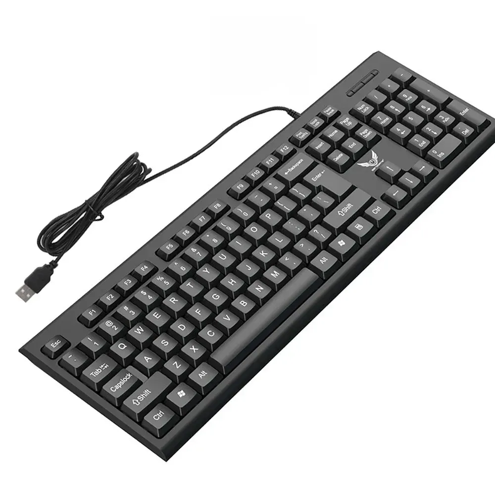 Clavier filaire 104 touches, clavier gaming RGB, clavier à sensation mécanique, clavier standard pour PC portable Windows 7