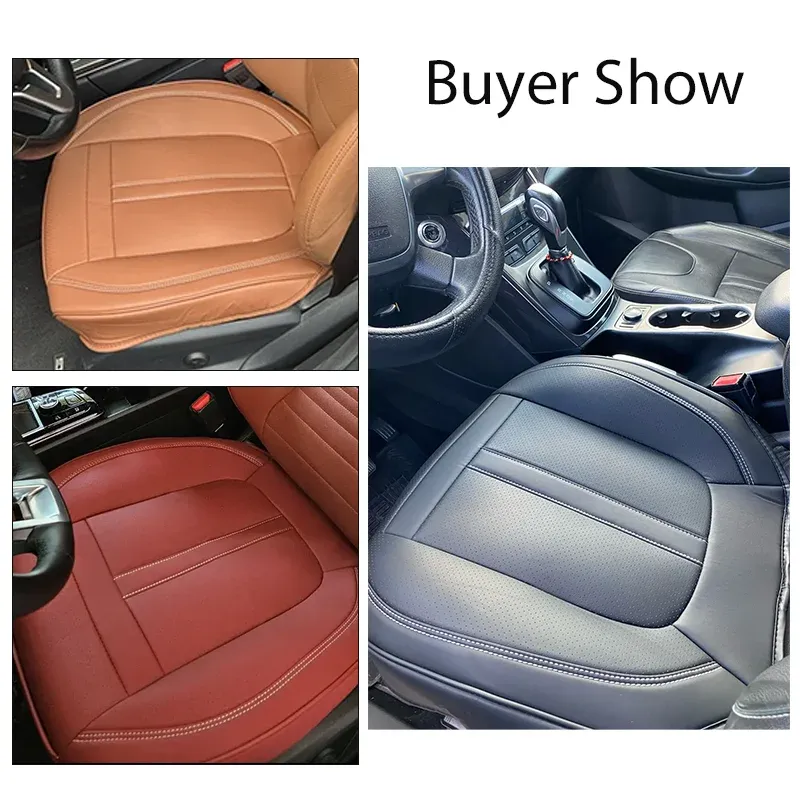 Housse de siège auto universelle en cuir PU, couverture intégrale, antidérapante et imperméable 6