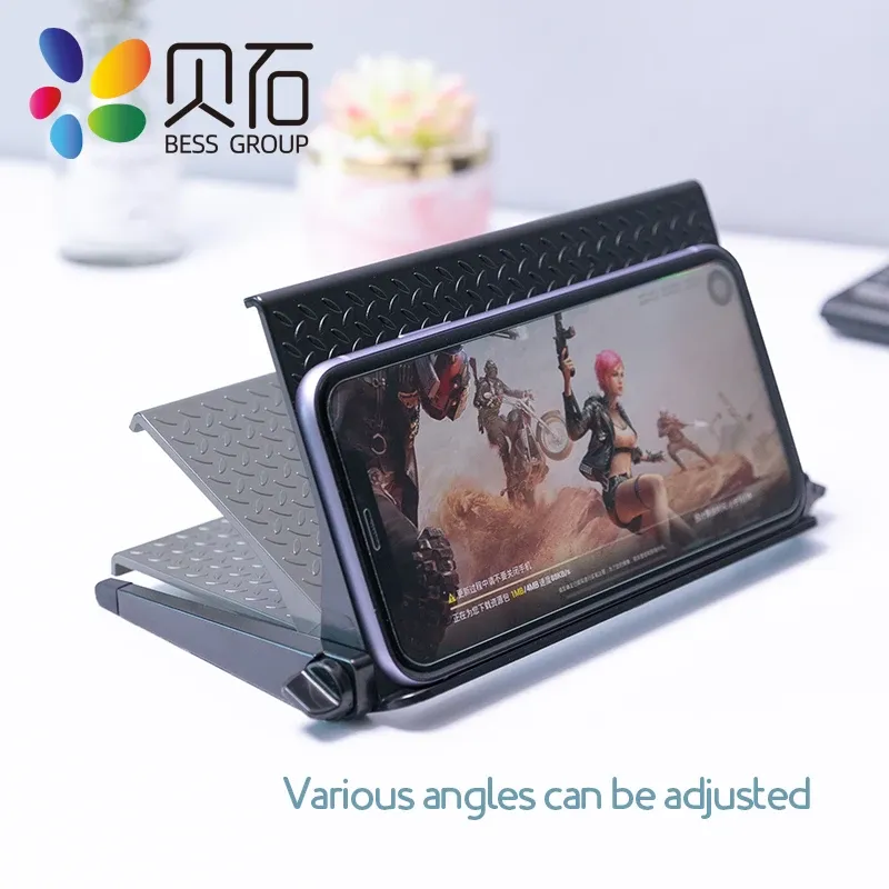 Support TV réglable avec étagère supérieure, support de bureau pour moniteur d'ordinateur 5