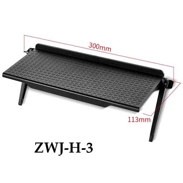 Support TV réglable avec étagère supérieure, support de bureau pour moniteur d'ordinateur 7