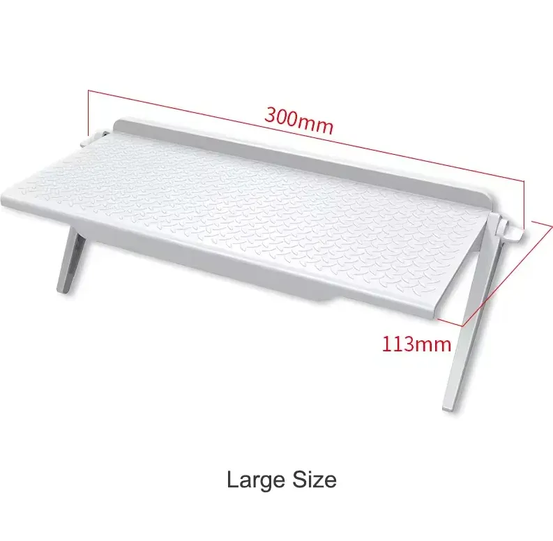 Support TV réglable avec étagère supérieure, support de bureau pour moniteur d'ordinateur 10