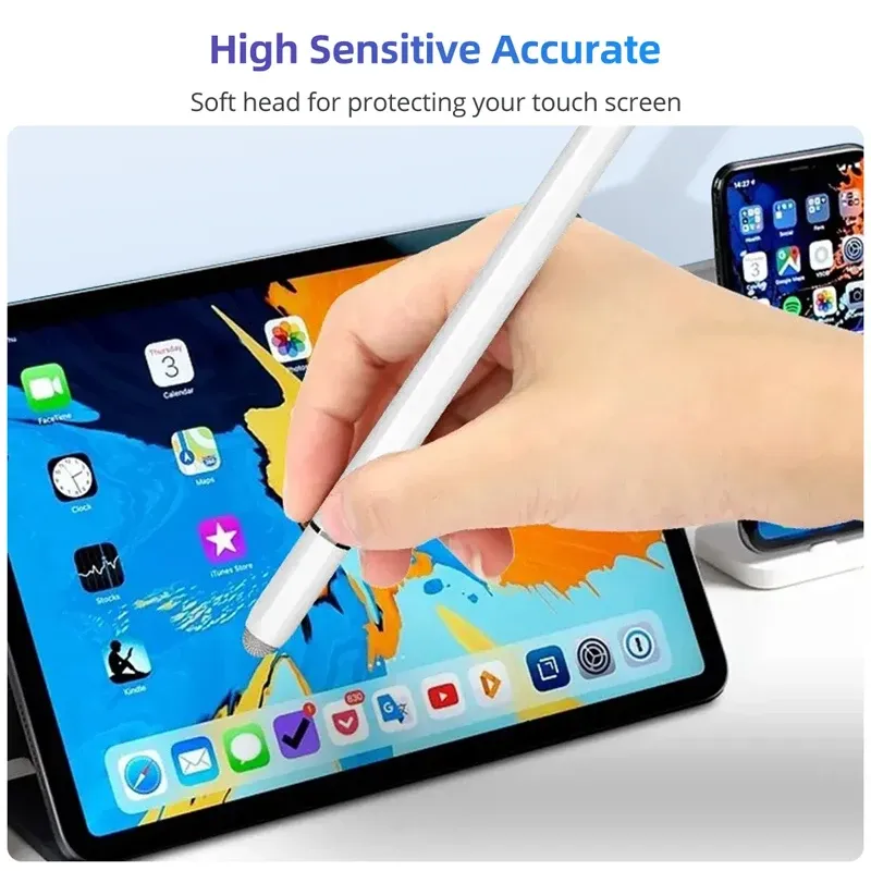 Stylet universel 3 en 1 pour iPad, Samsung, Xiaomi et Huawei, stylo tactile pour tablette et écran, sans recharge 3