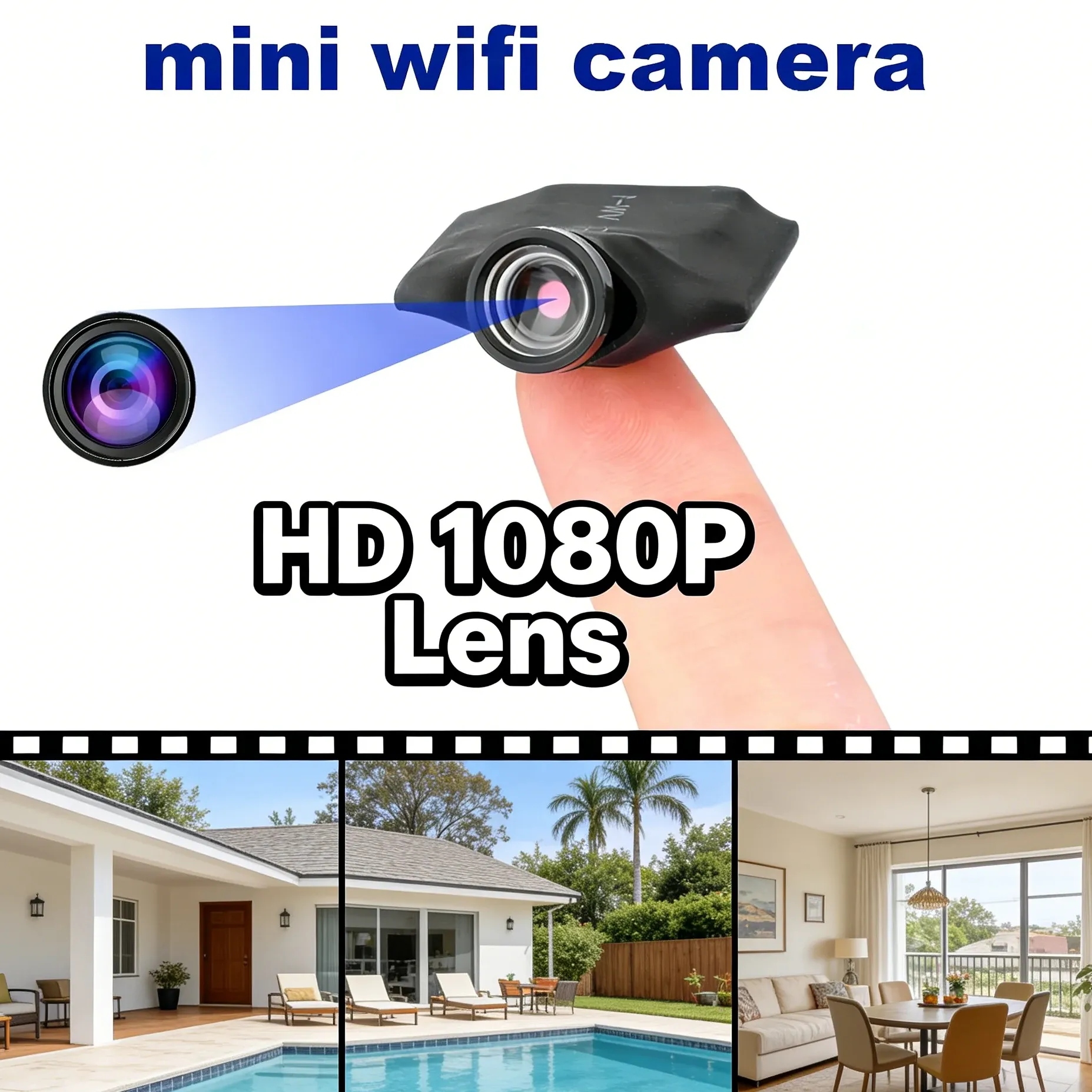 Mini caméra Wi-Fi HD 1080p avec détection de mouvement pour la sécurité domestique 2