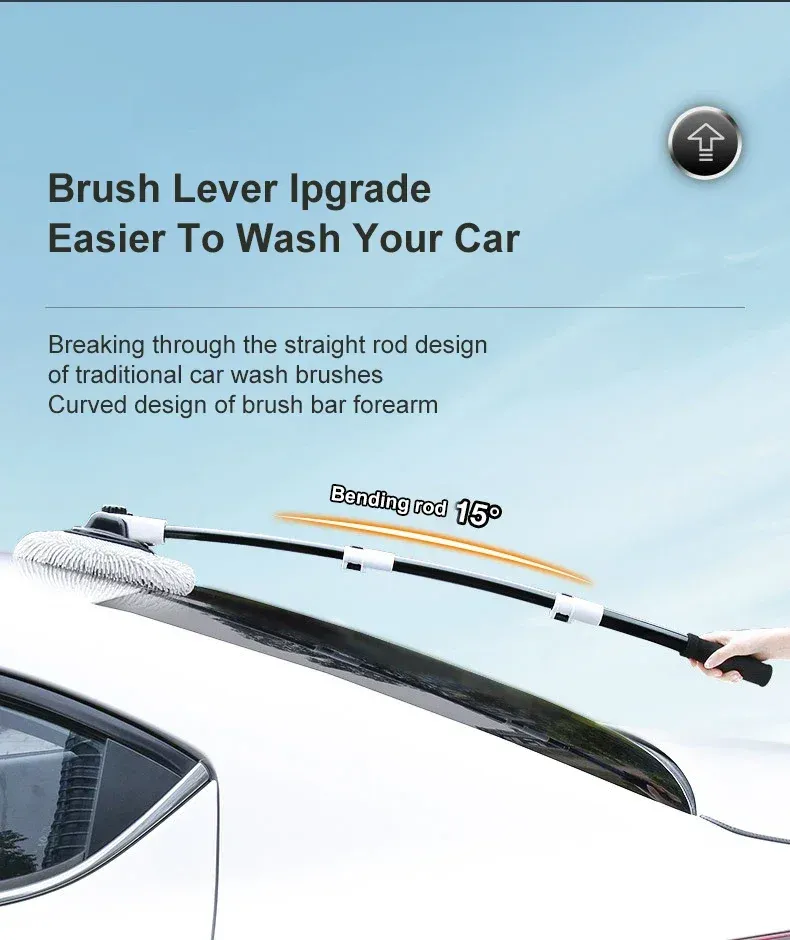 Tête de brosse de nettoyage pour carrosserie