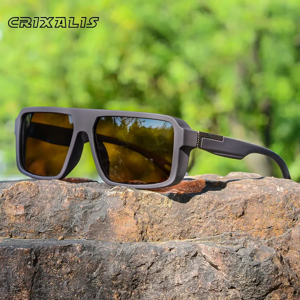 Lunettes de soleil carrées classiques CRIXALIS, polarisées, pour hommes et femmes, style vintage, idéales pour le sport, la conduite, la pêche et les activités de plein air - Image 1