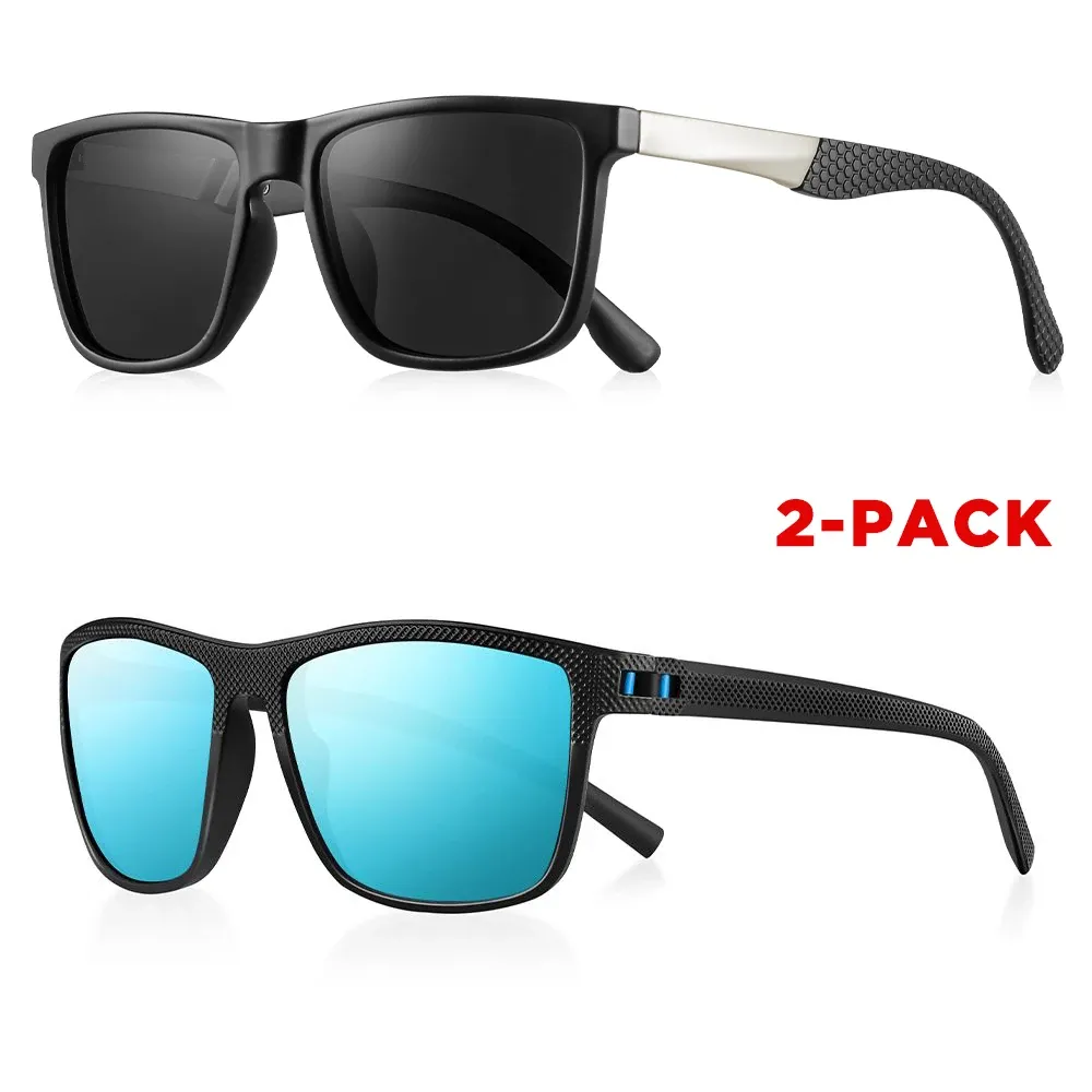 Lunettes de soleil carrées classiques CRIXALIS, polarisées, pour hommes et femmes, style vintage, idéales pour le sport, la conduite, la pêche et les activités de plein air 23