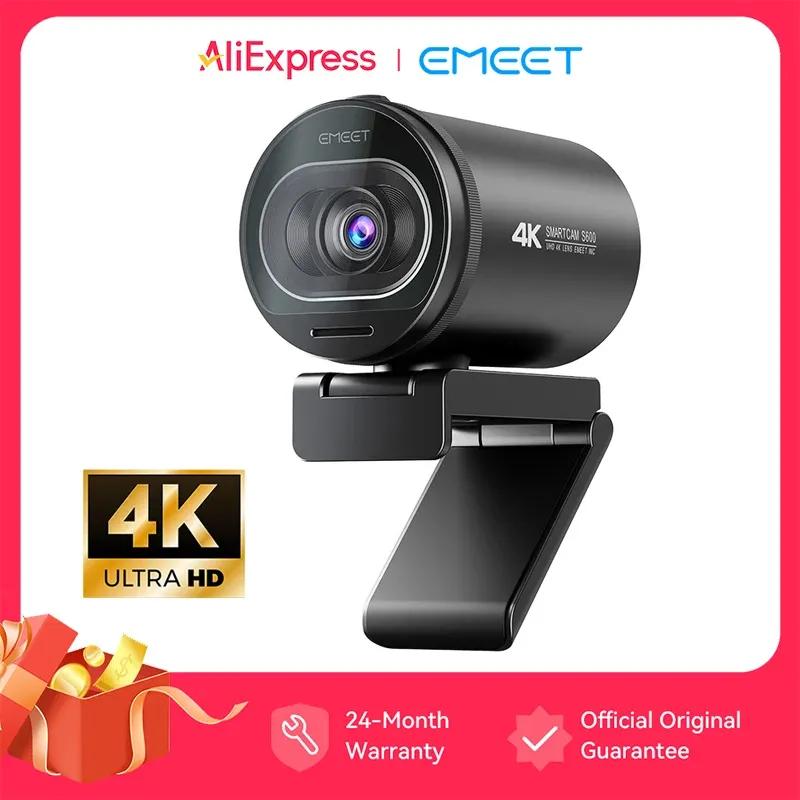 Webcam USB EMEET S600 1080P 60 FPS avec autofocus et micros intégrés pour streaming - Image 1