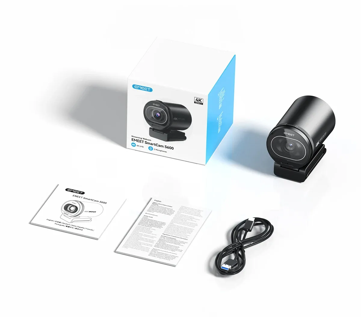 Contenu de la boîte de la webcam EMEET S600