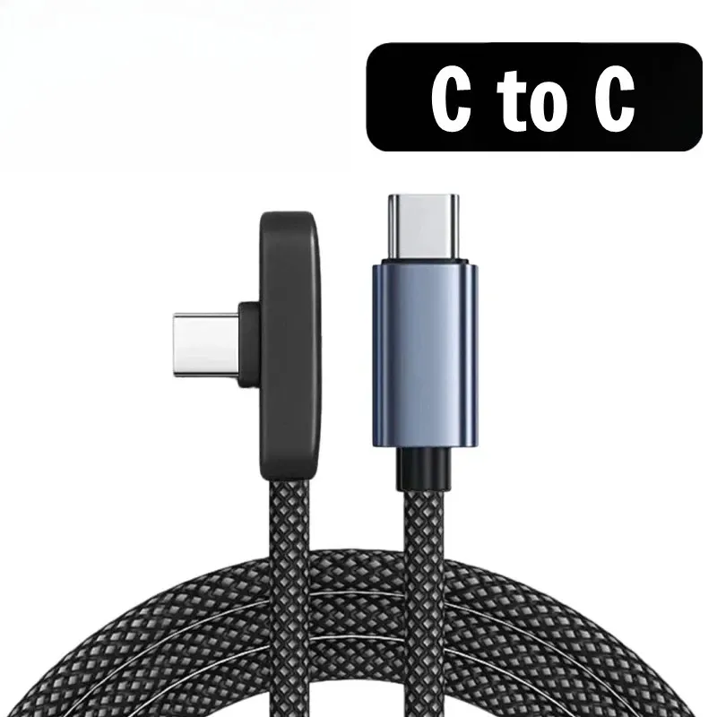 Câble USB Type-C coudé à 90 degrés, 100 W, charge rapide et transfert de données, câble portable à angle droit, USB-C pour iPhone, Samsung et Xiaomi 8