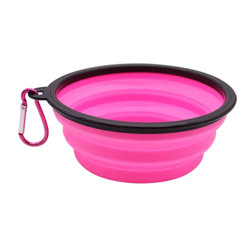 Gamelle pliable en silicone pour animaux de compagnie avec mousqueton 13