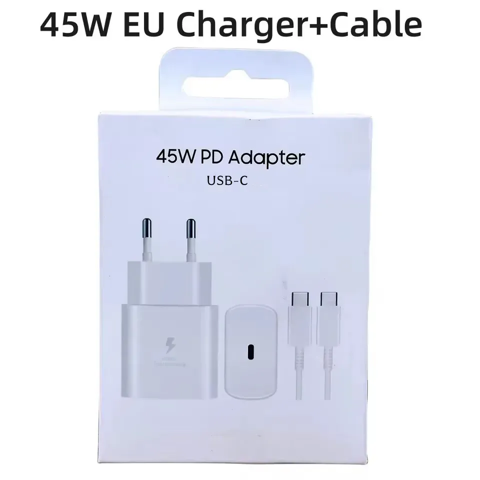 Chargeur PD 45W Samsung, adaptateur de charge rapide pour Galaxy S25, S24, S23, S22, S21, S20, Z Flip, Z Fold, A17, A16, A26, A36 4