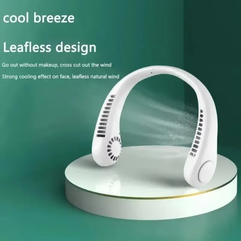 Ventilateur de cou portable sans pales, rechargeable par USB, mains libres, silencieux, 3 vitesses, longue autonomie 3