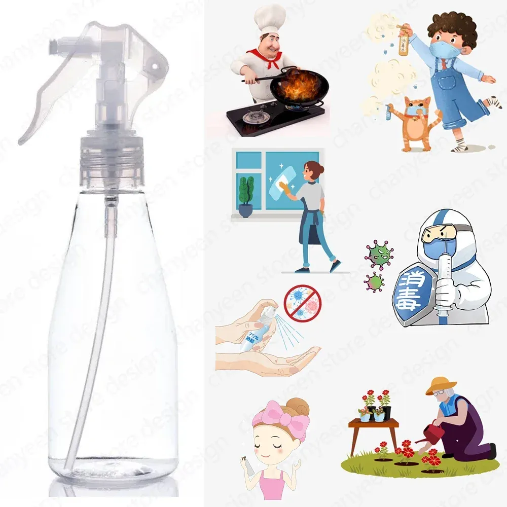 Vaporisateur rechargeable à gâchette de 200 ml en plastique, pulvérisateur d'eau de nettoyage, flacon vide pour parfum 2