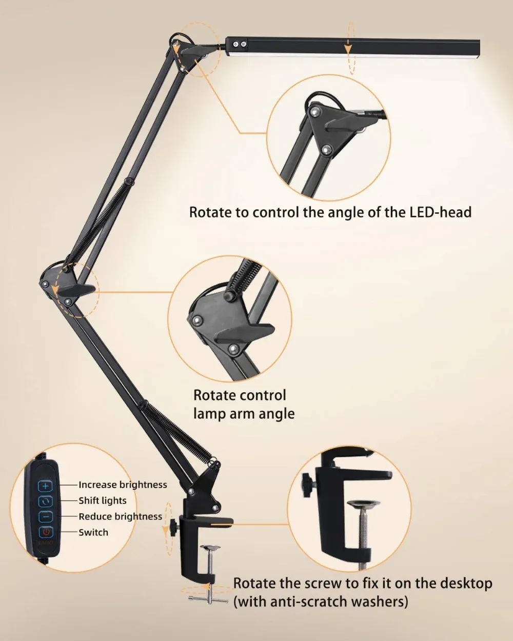 Lampe de bureau LED pour le dessin