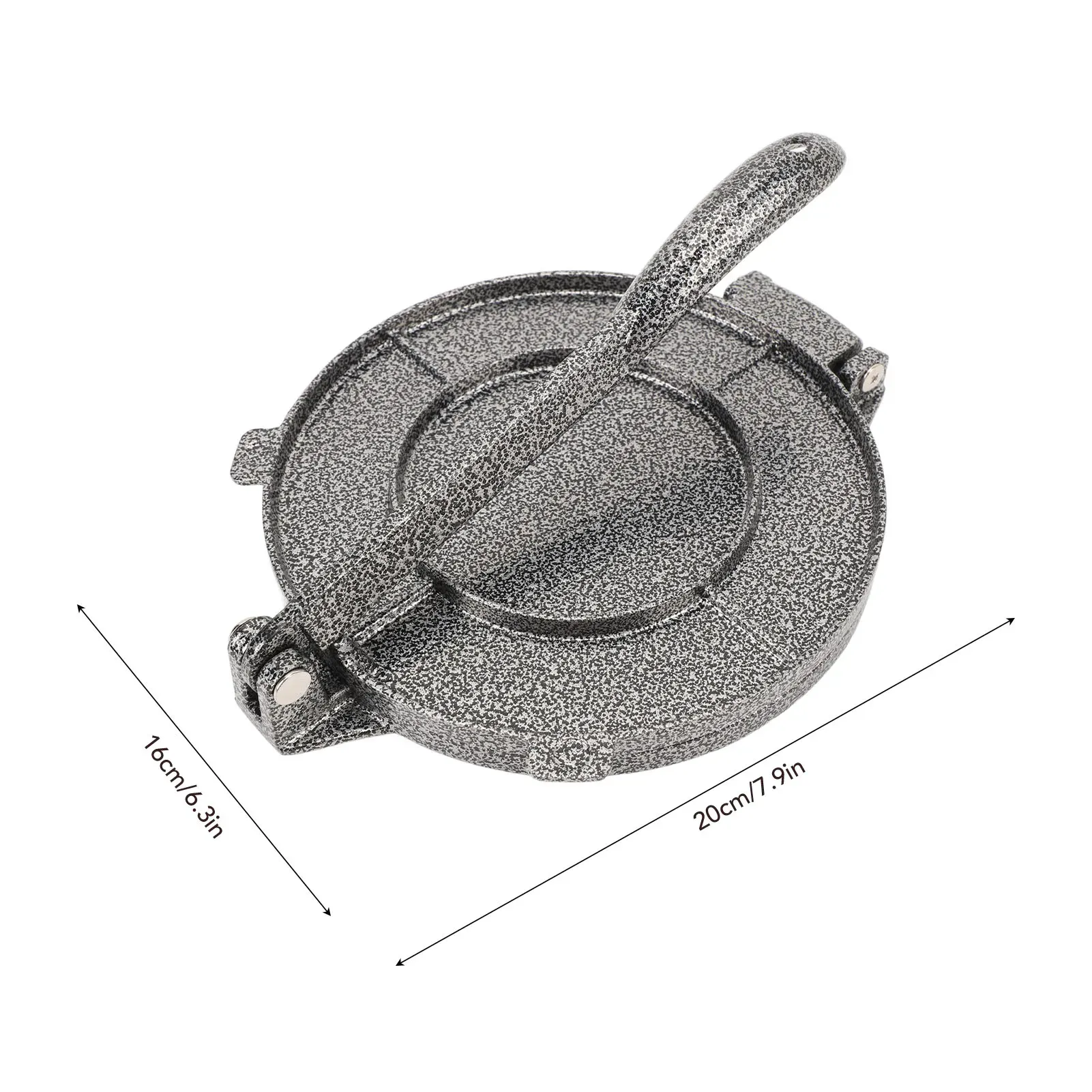 Presse à tortillas en alliage d'aluminium 6,3 pouces, presse à pâte pour tortillas et tacos, idéale pour la maison et le petit-déjeuner 6