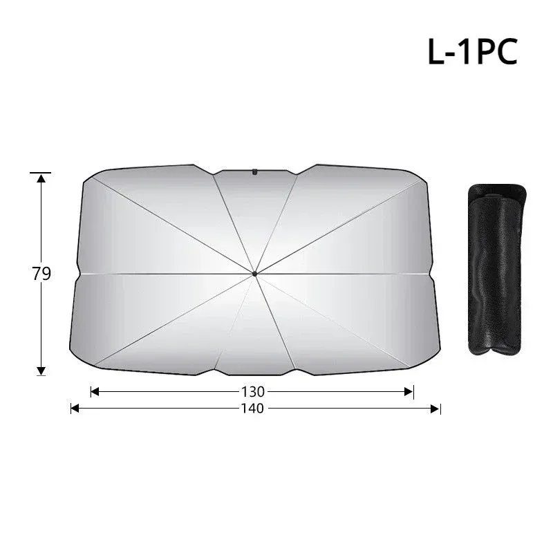 Pare-soleil pliant pour pare-brise avant, isolation thermique et protection solaire 7