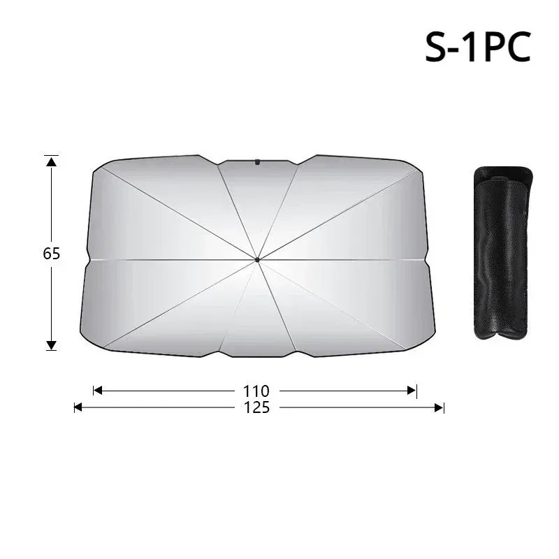 Pare-soleil pliant pour pare-brise avant, isolation thermique et protection solaire 8