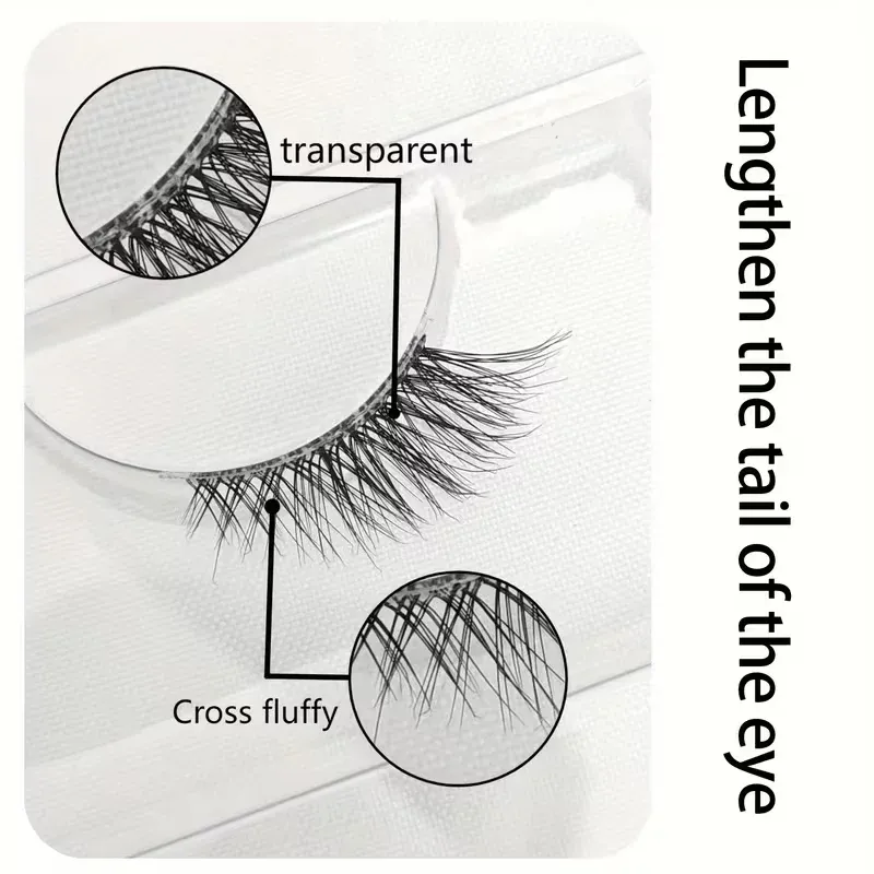 5 paires de demi-cils recourbés à l'aspect naturel, pour un volume et une définition au quotidien, pour vos rendez-vous, soirées et maquillages de scène 5
