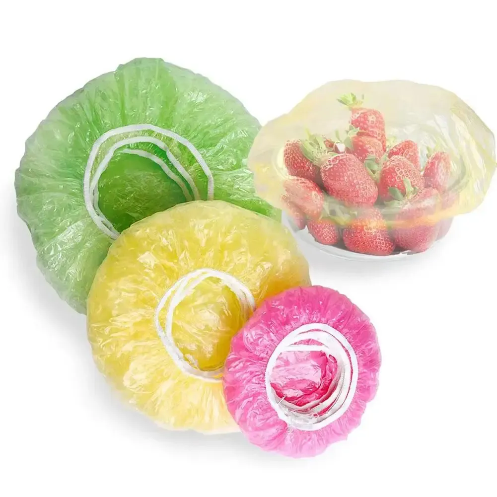 Couvercles alimentaires réutilisables en plastique, lot de 24, élastiques ronds pour bols et récipients, format universel, conservation de la fraîcheur 6