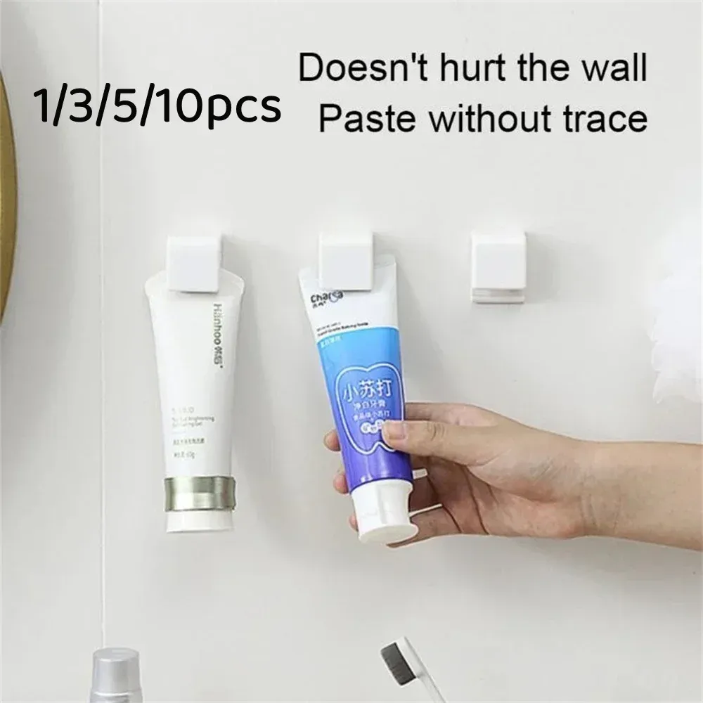 Porte-brosse à dents mural sans poinçon et organisateur de salle de bains 2