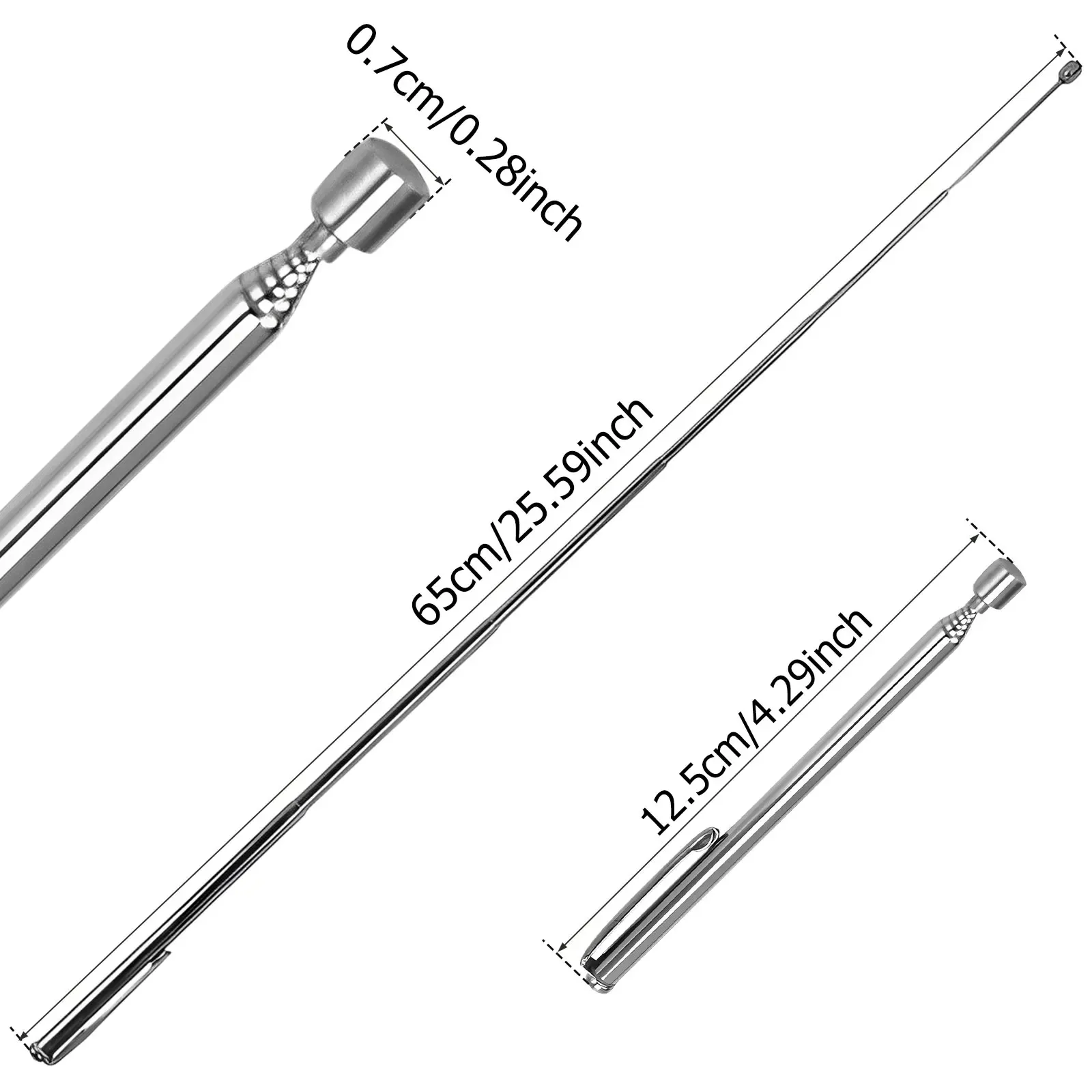 Stylo magnétique télescopique, outil de ramassage magnétique avec clip de poche, tige magnétique extensible en métal, outils de préhension, lot de 1, 3, 5 ou 10 pièces 11