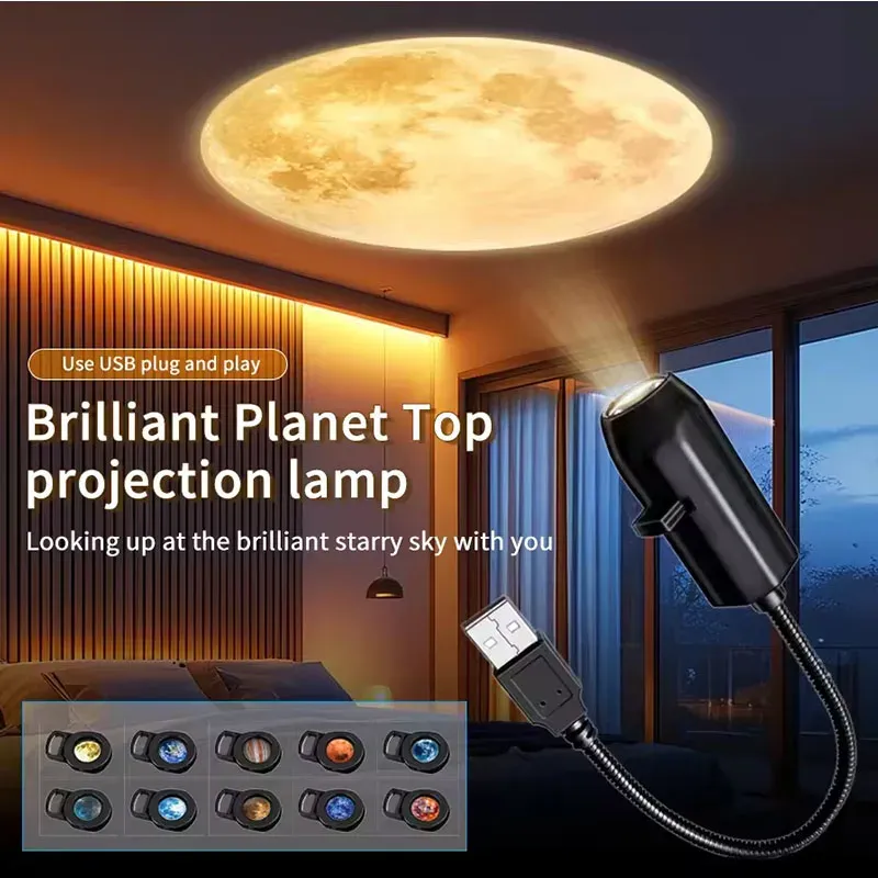 Projecteur USB lumière Halloween lune, vue détaillée 16