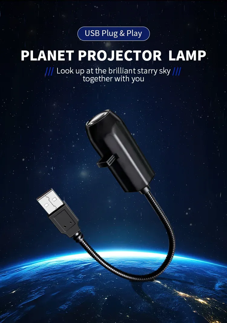 Projecteur USB lumière Halloween lune, vue détaillée 1