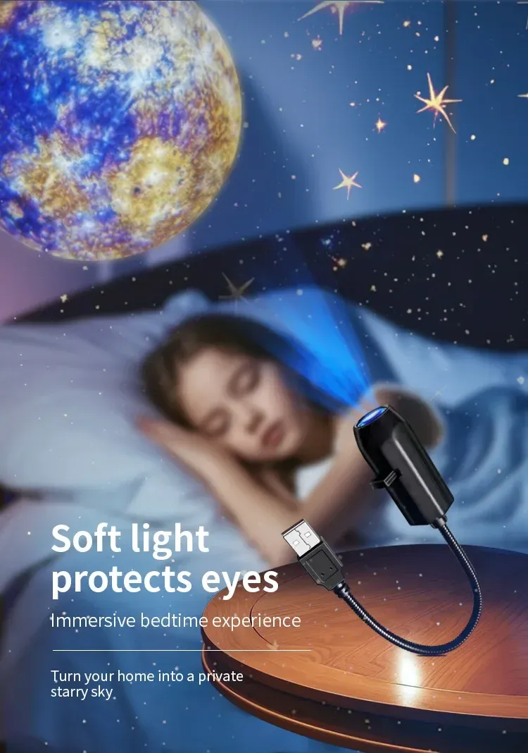 Projecteur USB lumière Halloween lune, vue détaillée 8