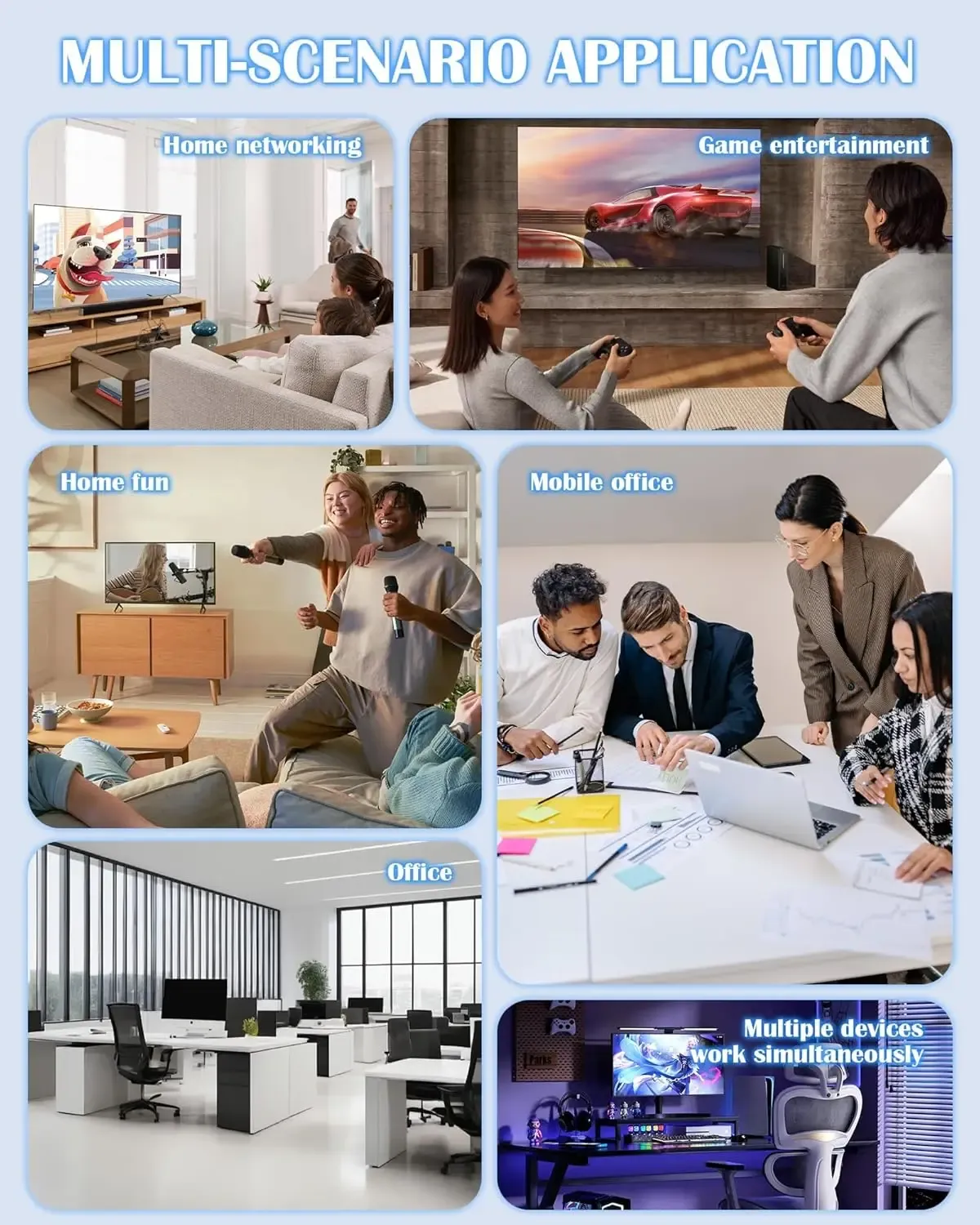 Commutateur Ethernet Gigabit 1000 Mbps, répartiteur RJ45 1 vers 2/3/4 ports, adaptateur d'extension LAN pour routeur, PC et ordinateur portable 6