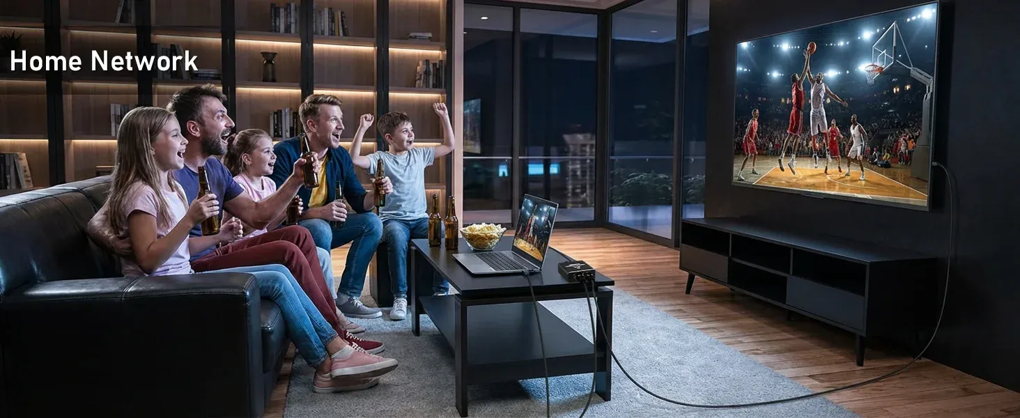 Répartiteur Ethernet installé pour le partage de connexion