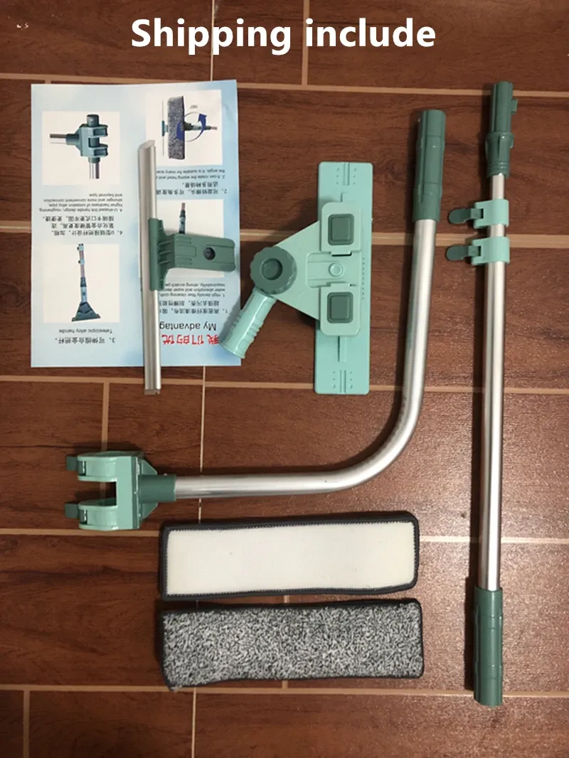 Brosse de nettoyage de vitres avec perche télescopique