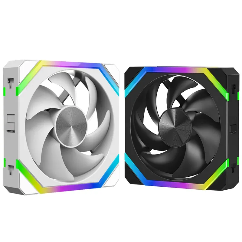 Ventilateur JUMPEAK CS120 ARGB 120 mm, modulaire et empilable, silencieux, kit RGB pour boîtier PC, compatible radiateurs 240 mm et 360 mm 5