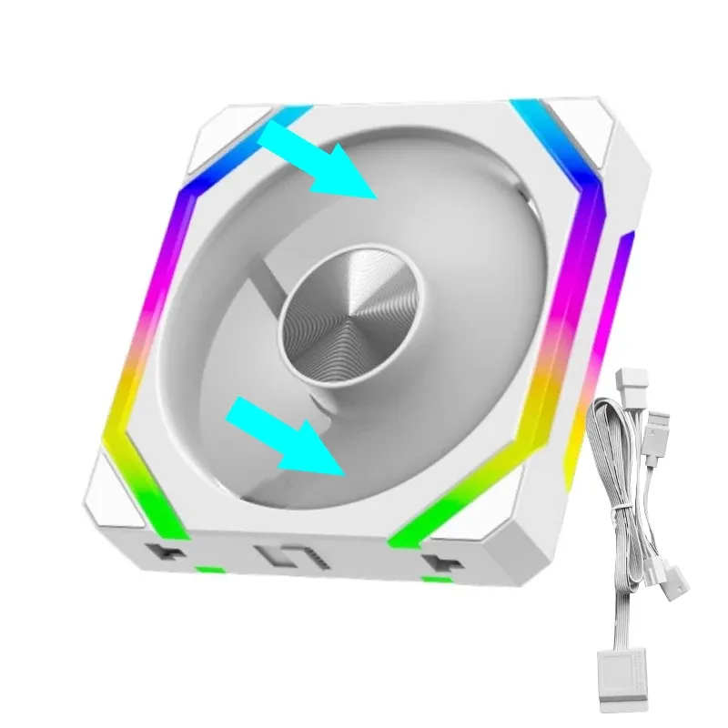 Ventilateur JUMPEAK CS120 ARGB 120 mm, modulaire et empilable, silencieux, kit RGB pour boîtier PC, compatible radiateurs 240 mm et 360 mm 25
