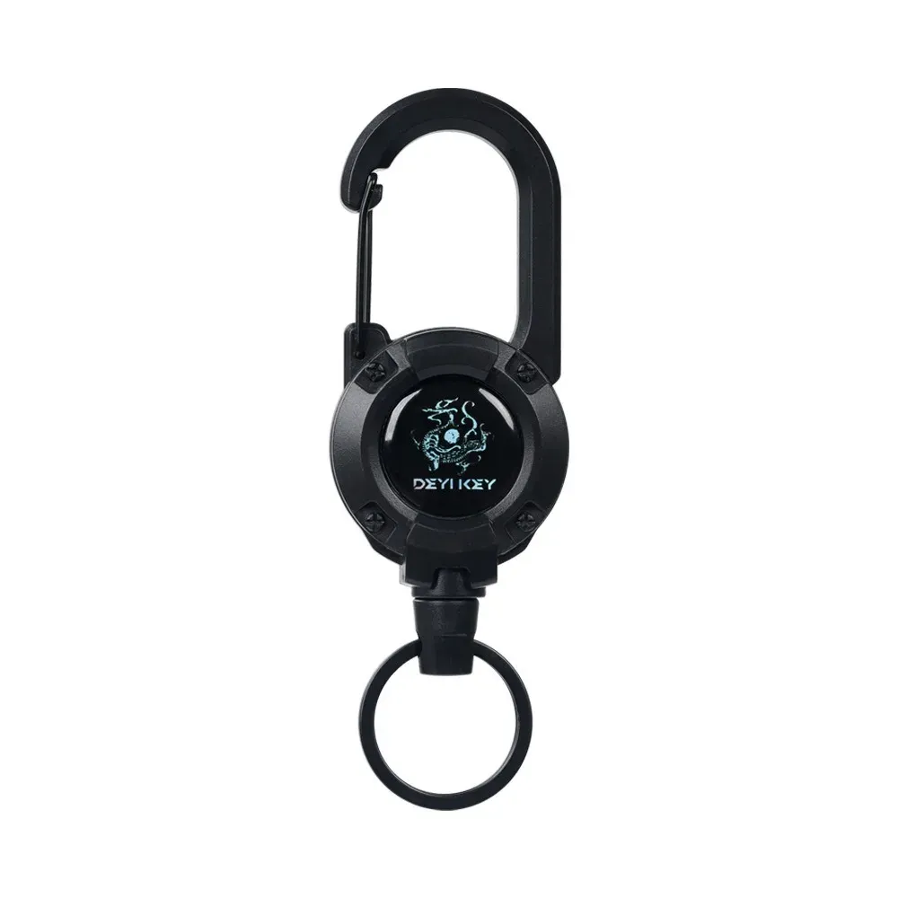 Porte-badge rétractable robuste en fil d'acier haute élasticité, anti-perte, pour vêtements de travail 4