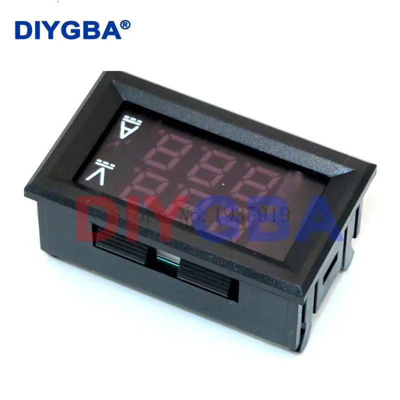 Mini voltmètre numérique et ampèremètre CC 0-100 V 50 A, affichage LED double, avec shunt 3