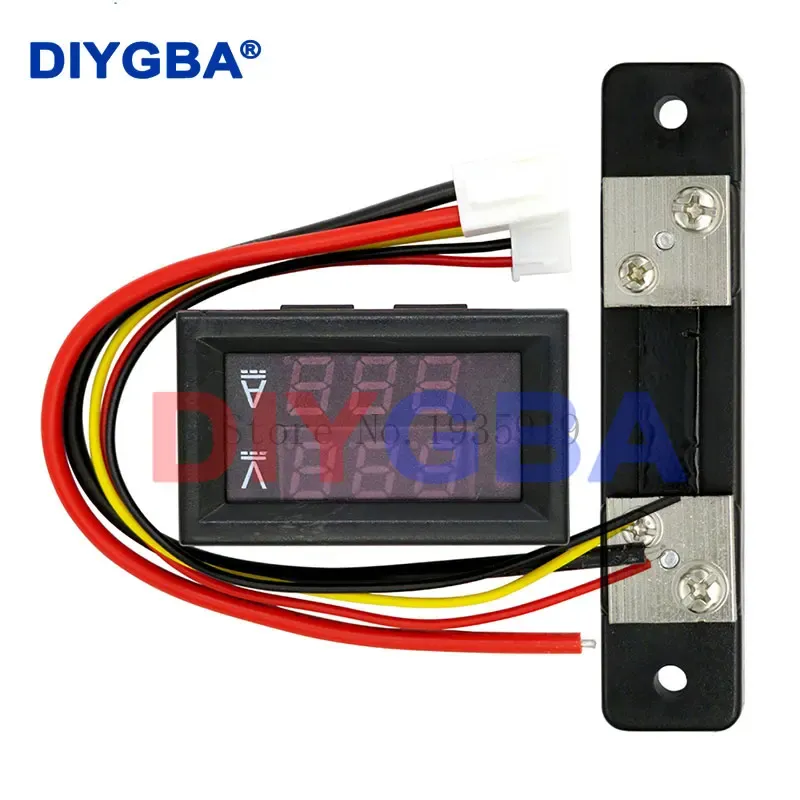Mini voltmètre numérique et ampèremètre CC 0-100 V 50 A, affichage LED double, avec shunt - Image 1