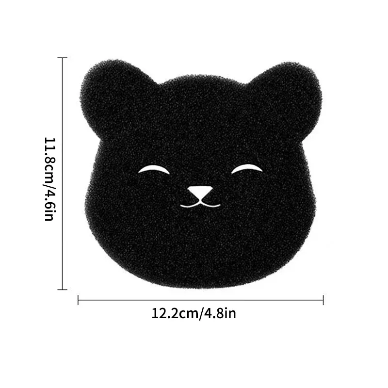 2/4 ensembles de rouleaux épilateurs réutilisables pour animaux de compagnie, éponge collante ours, lavable en machine, compatible lave-linge et sèche-linge, noir 6