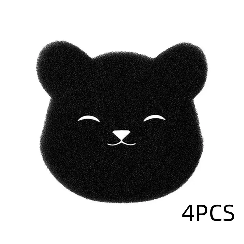 2/4 ensembles de rouleaux épilateurs réutilisables pour animaux de compagnie, éponge collante ours, lavable en machine, compatible lave-linge et sèche-linge, noir 9