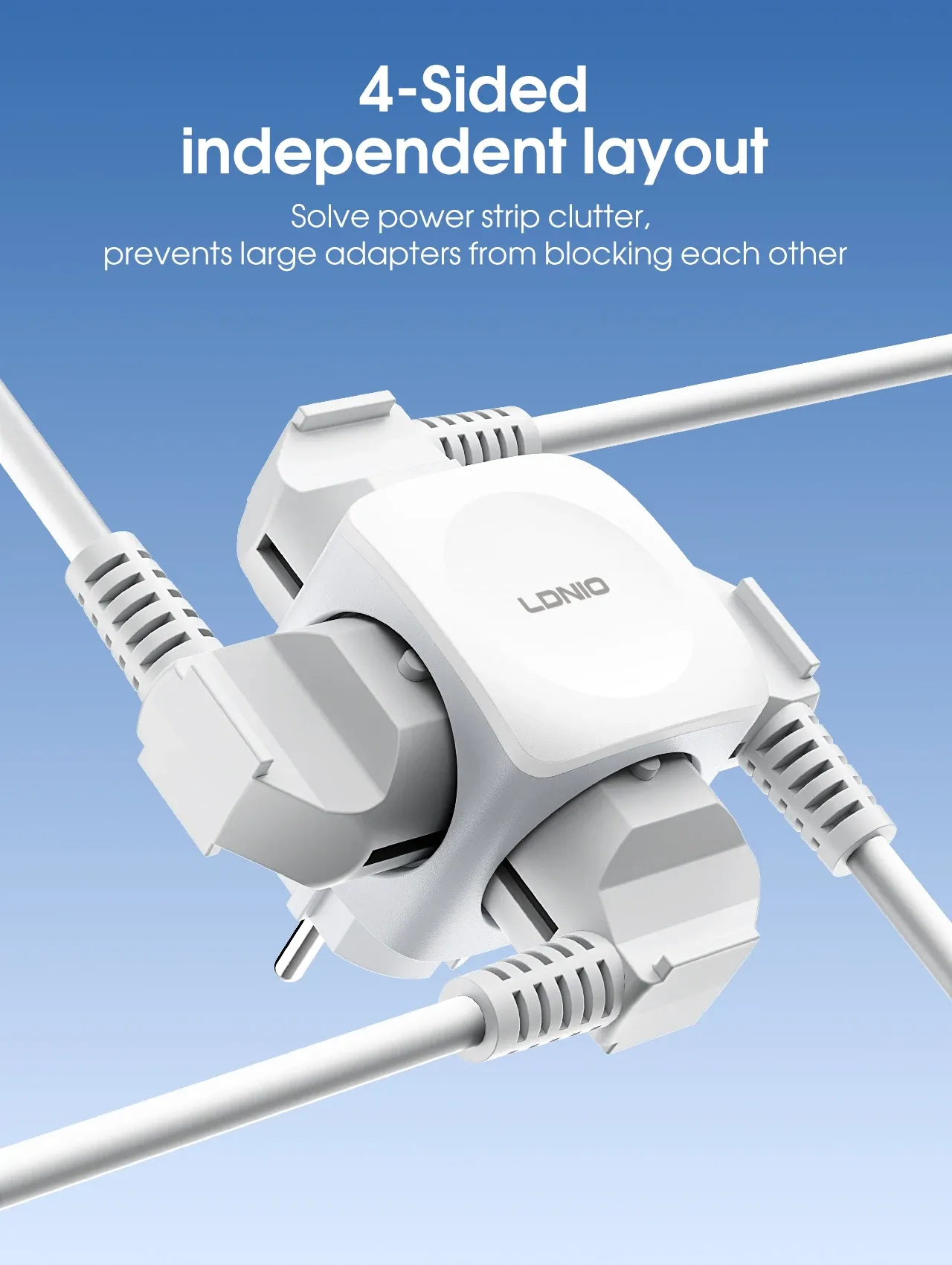 Adaptateur LDNIO, prises multiples