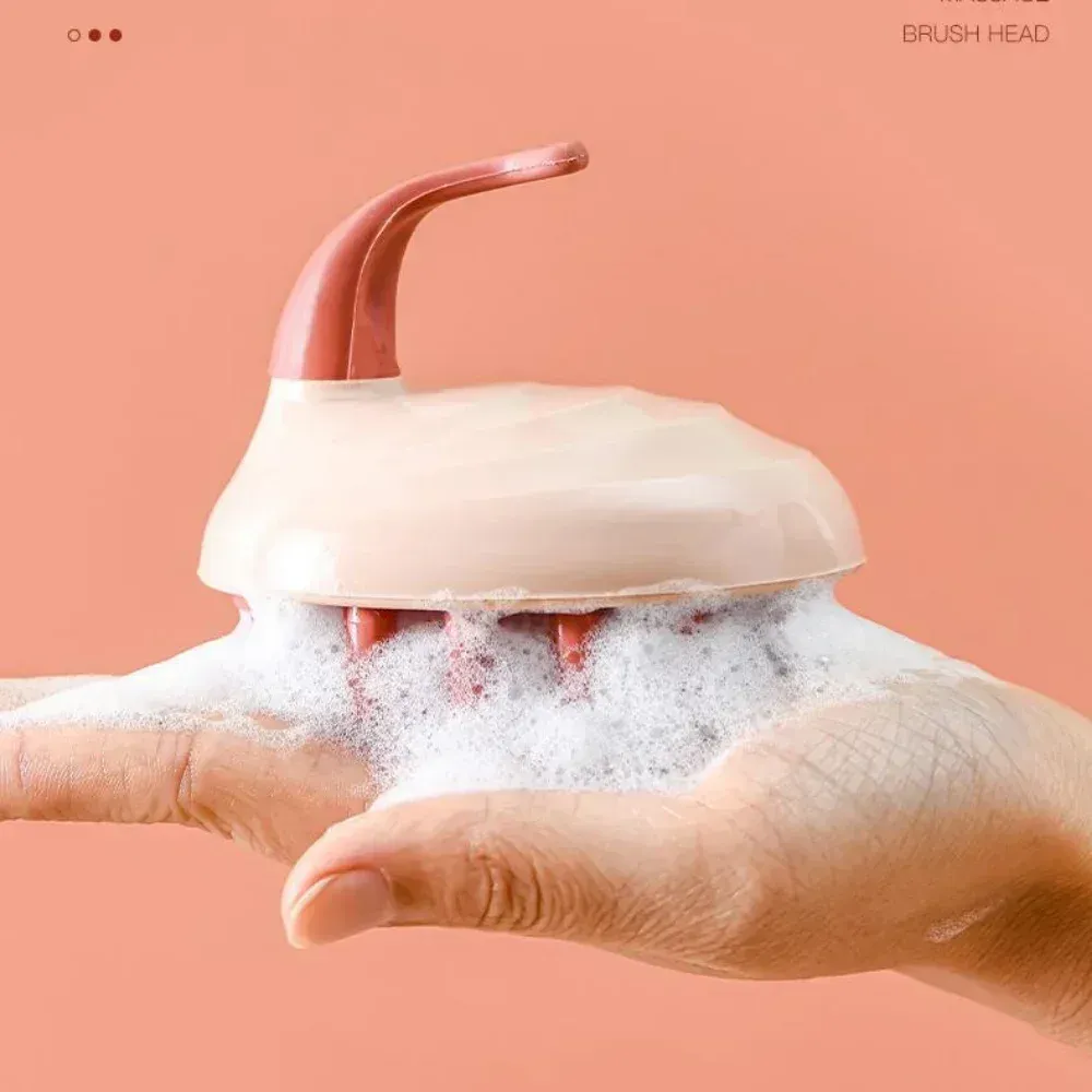 Brosse de massage en silicone, ergonomie du manche