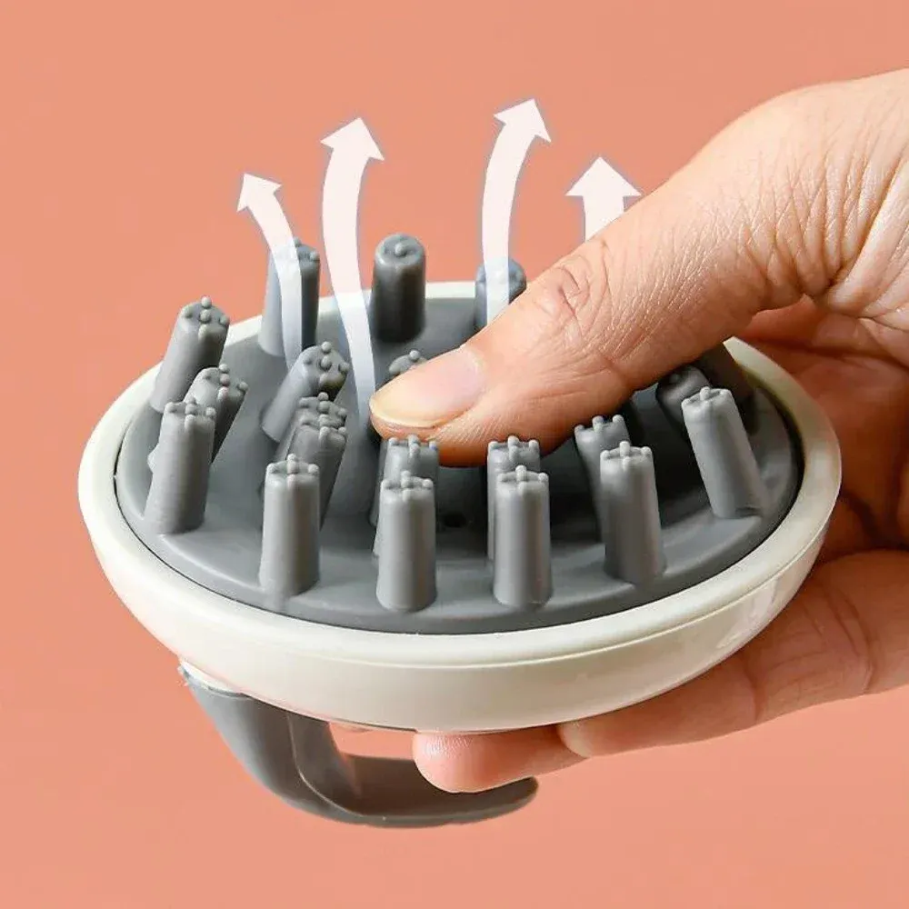 Brosse de massage du cuir chevelu, look épuré