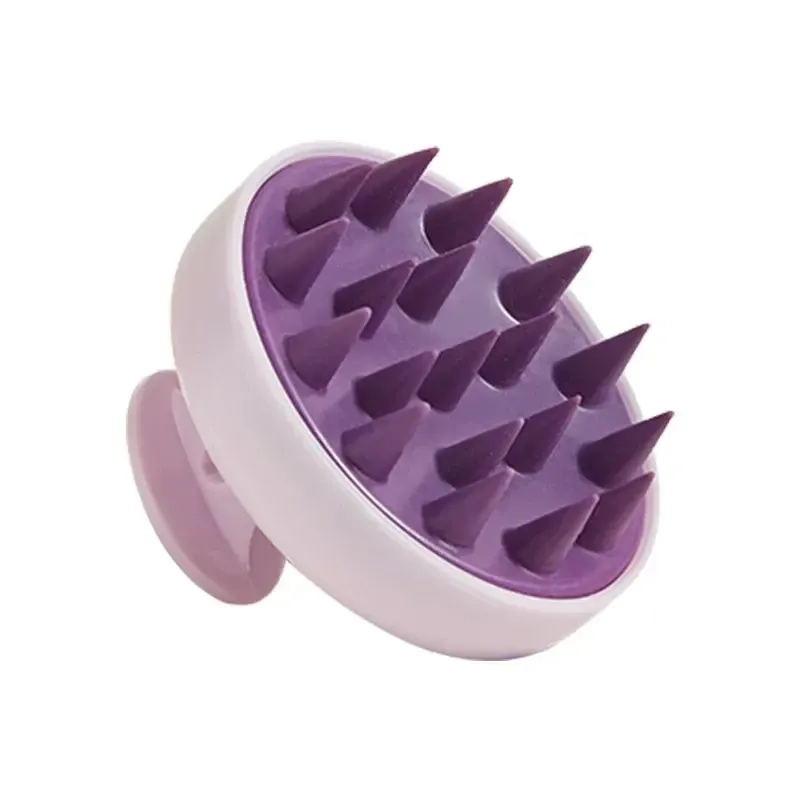 Brosse de massage du cuir chevelu en silicone souple pour le lavage et l'élimination des pellicules 14