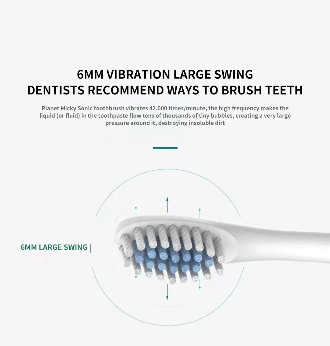 Brosse à dents électrique, finitions et détails