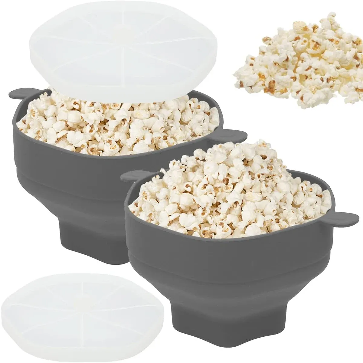 Bol à pop-corn en silicone, vue d'ensemble